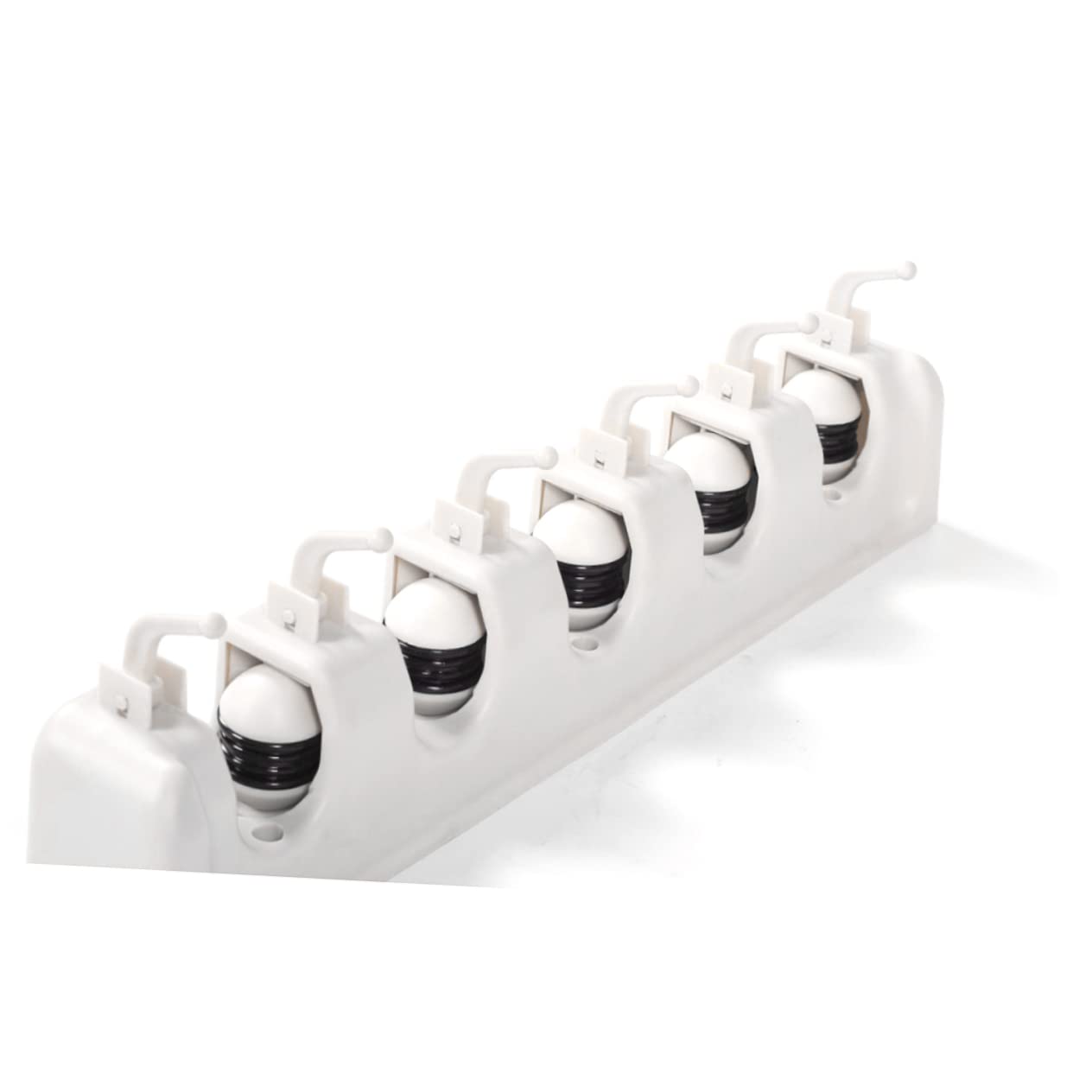 Wall Mounted Mop Holder Broom Organizer Storage Rack with 5 Positions 6 Hooks Space
