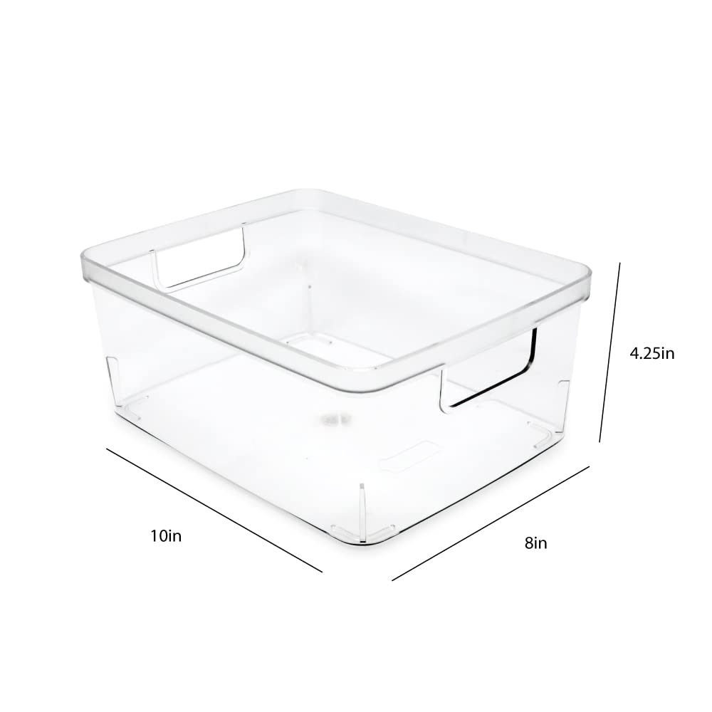 3 Pack Medium Clear Storage Bins (3 Count)