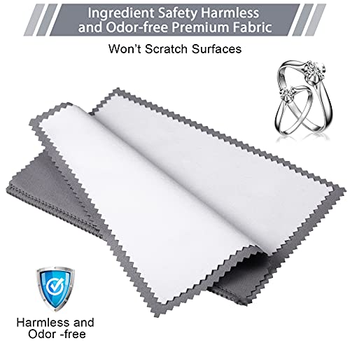 30 Pcs Silver Jewelry Polishing Cloths 6 x 8 inches Jewelry Cleaning Cloth Sterling Polish Cloths for Jewelry