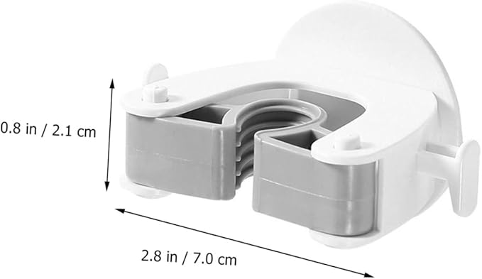3Pcs Wall Mounted Broom Mop Holder No Drill Sundries Organizer with Adhesive Hooks Heavy Duty TPR Design for Bathroom Kitchen Garage and Living Storage
