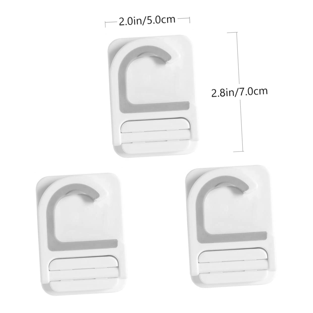 3pcs Punch Mop Holder Wall Mounted Broom Clips Multifunctional Mop Clip Organizer for Kitchen Bathroom Cleaning Supplies