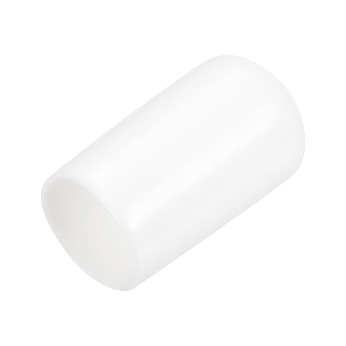 20pcs Rubber End Caps 11mm ID Vinyl Round End Cap Cover Screw Thread Protectors White