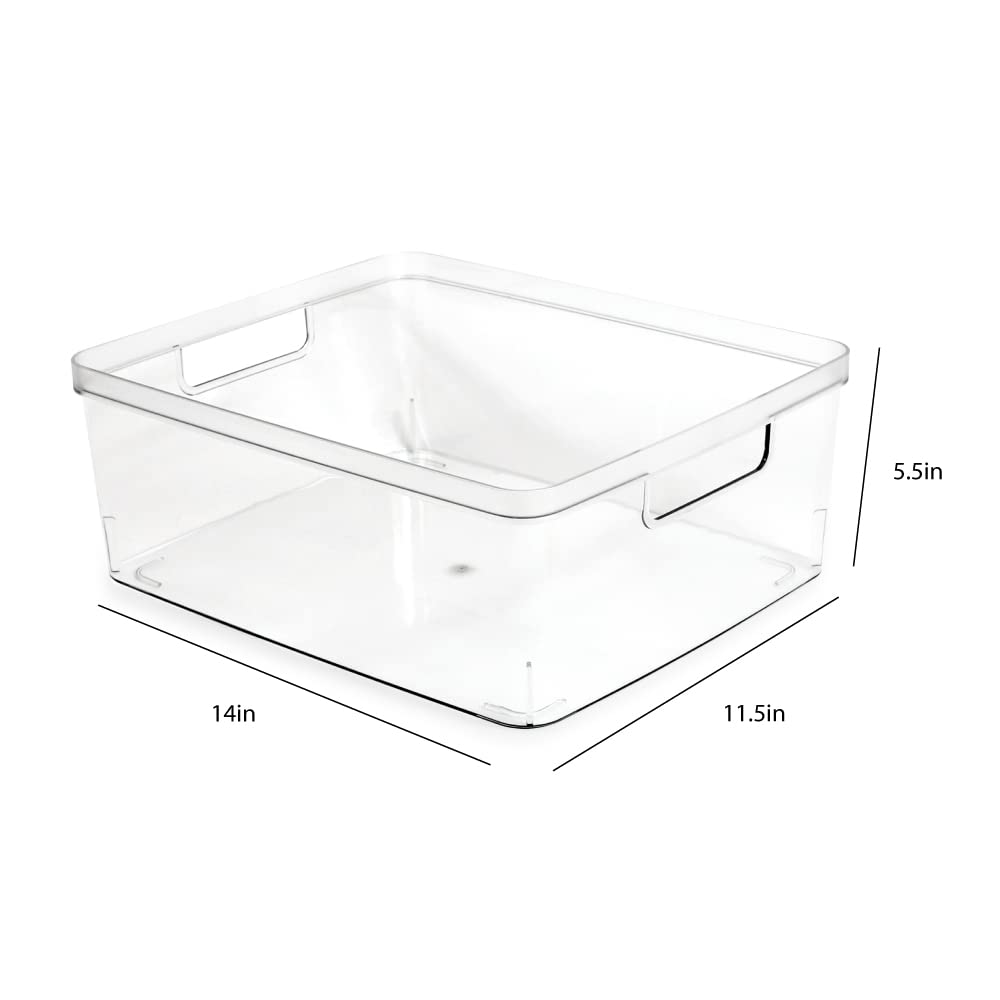 2 Pack Large Clear Storage Bins (2 Count)