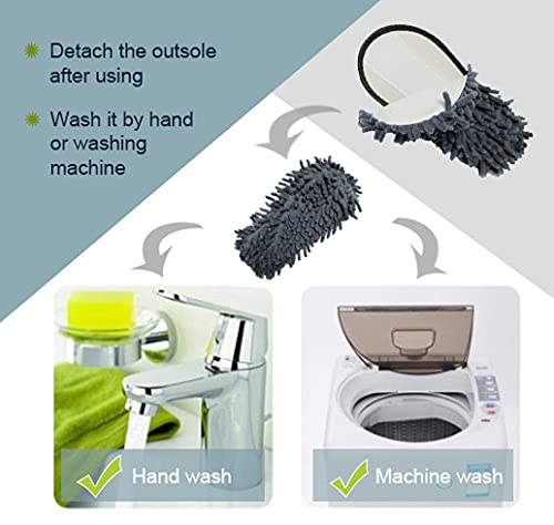 Women's Microfiber Floor Cleaning Mop Slippers with Terry Towel Fabric (150 Gram)