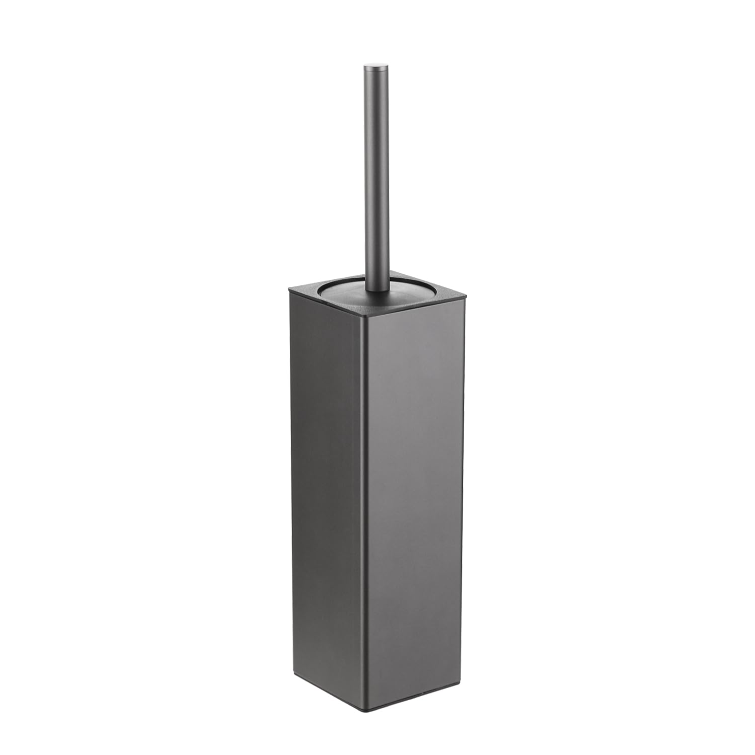 Standing Toilet Brush and Holder GunGrey Aluminium Toilet Bowl Cleaner Brush and Holder for Bathroom Storage and Organization