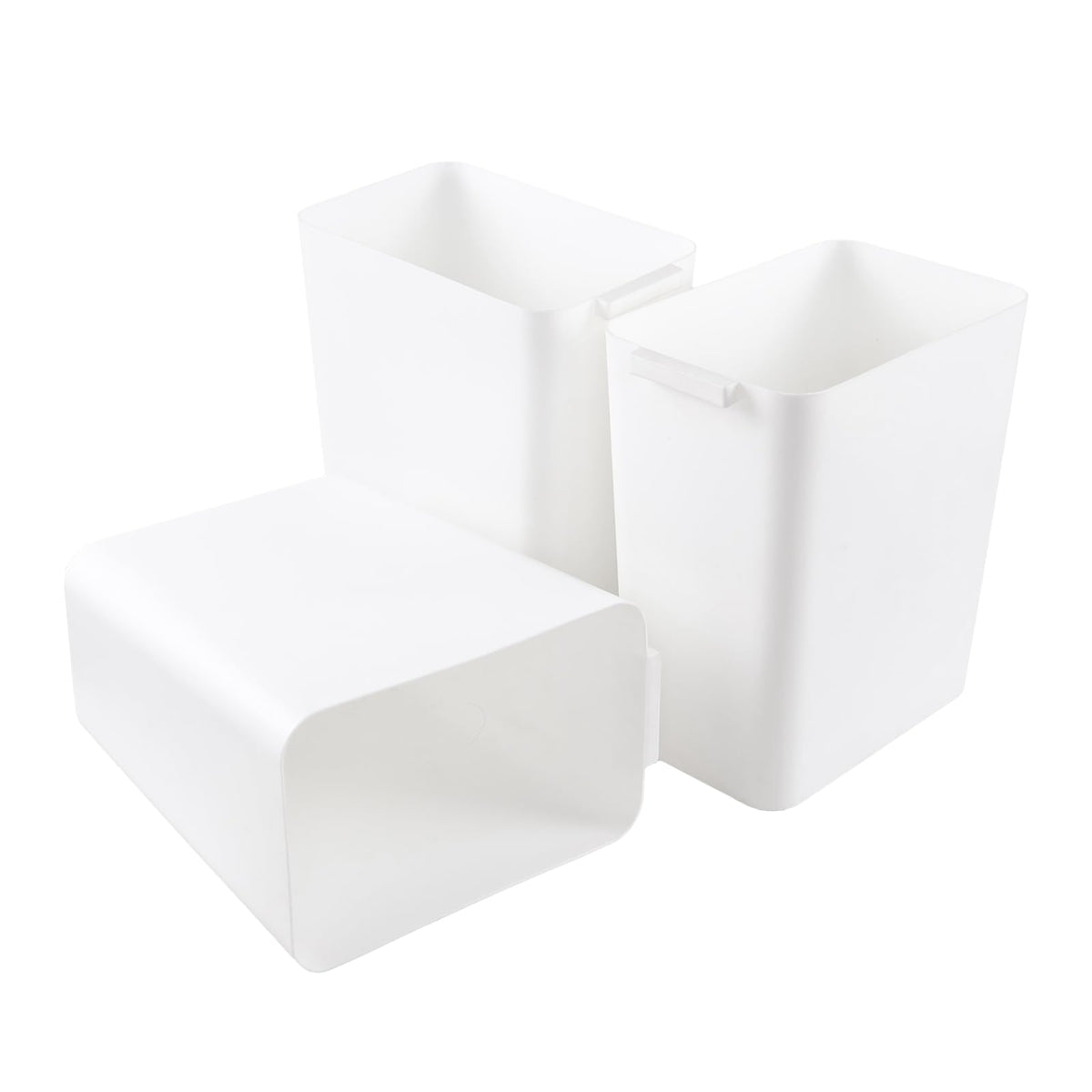 4.5 Gallon Deskside Plastic Wastebasket Rectangular (3 Count)