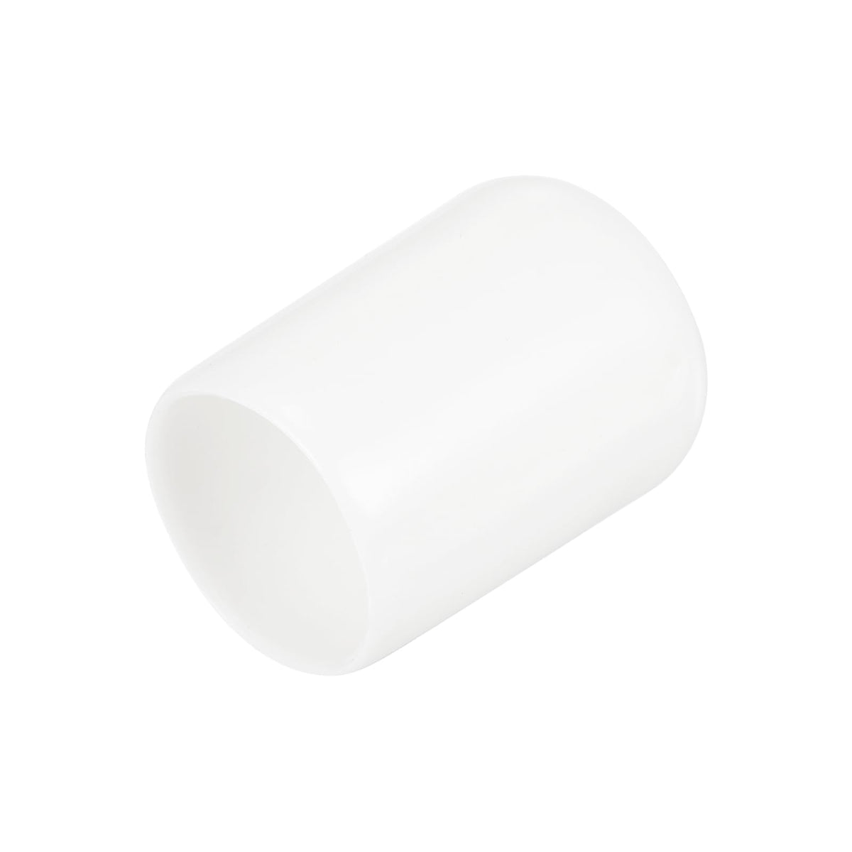 20pcs Rubber End Caps 13.5mm ID Vinyl Round Tube Bolt Cap Cover Thread Protectors White