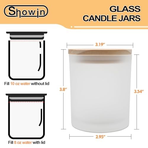 Thick Candle Jars for Making Candles 12 Pcs (12 Count)