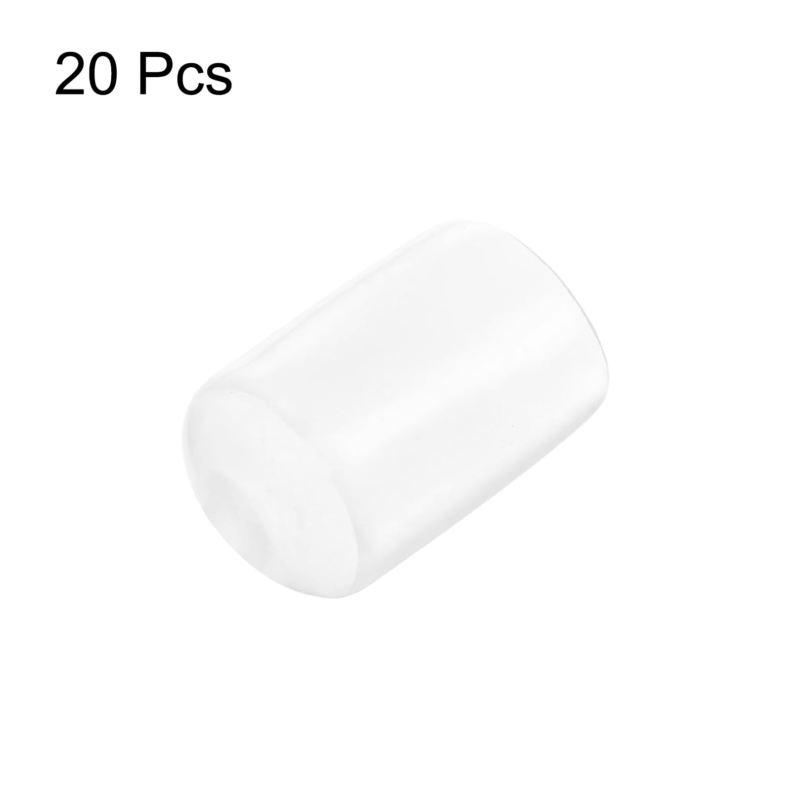 20pcs Rubber End Caps Protective Caps 17mm ID Vinyl PVC Round Tube Bolt Cap Cover Screw Thread Protectors