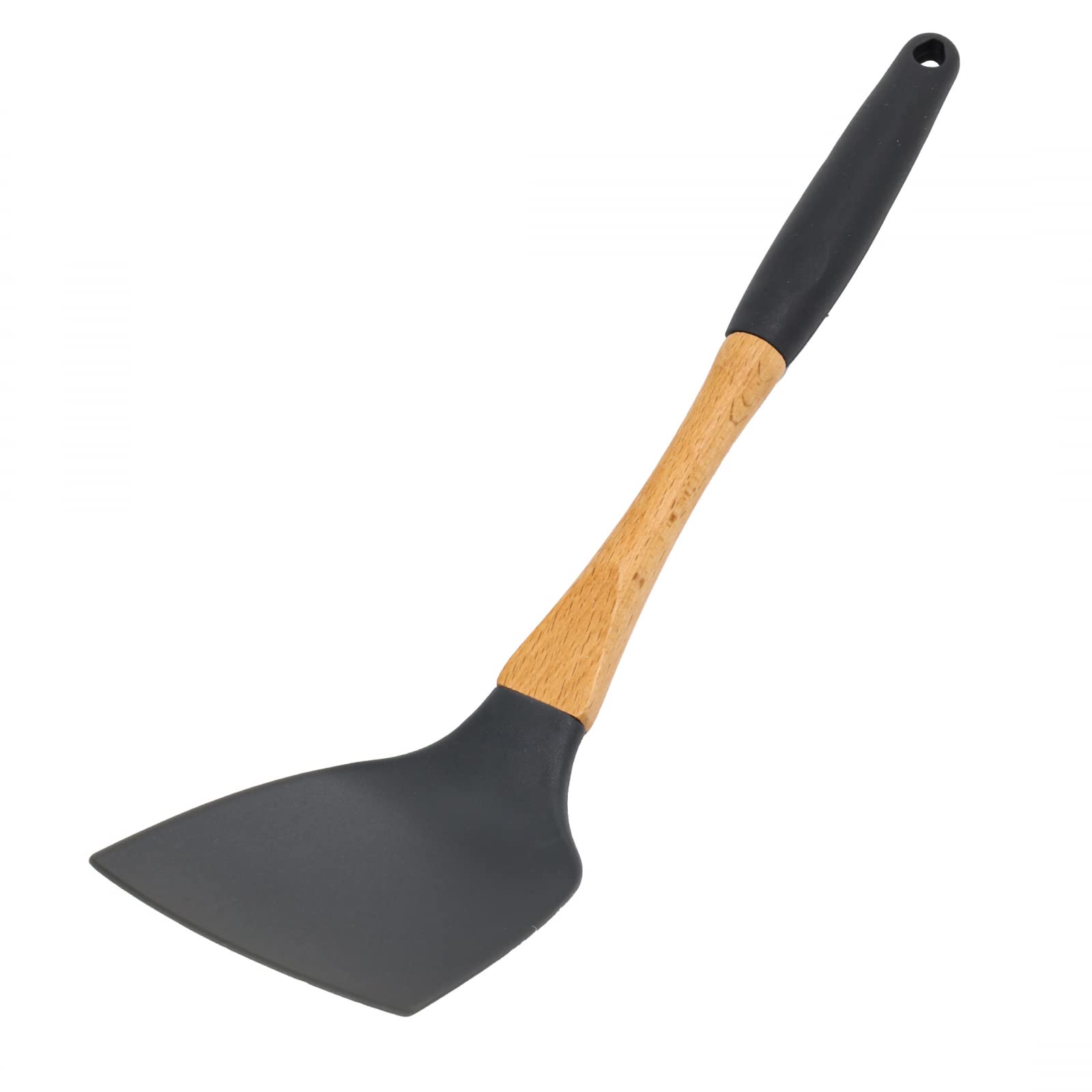 Grey Nylon Spatula with Wooden Handle Kitchen Utensils High Heat Resistance