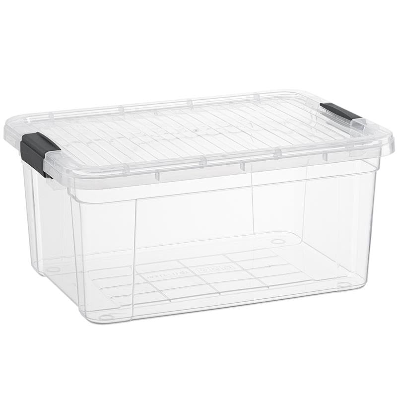 21 Quart Clear Plastic Storage Boxes with Lids