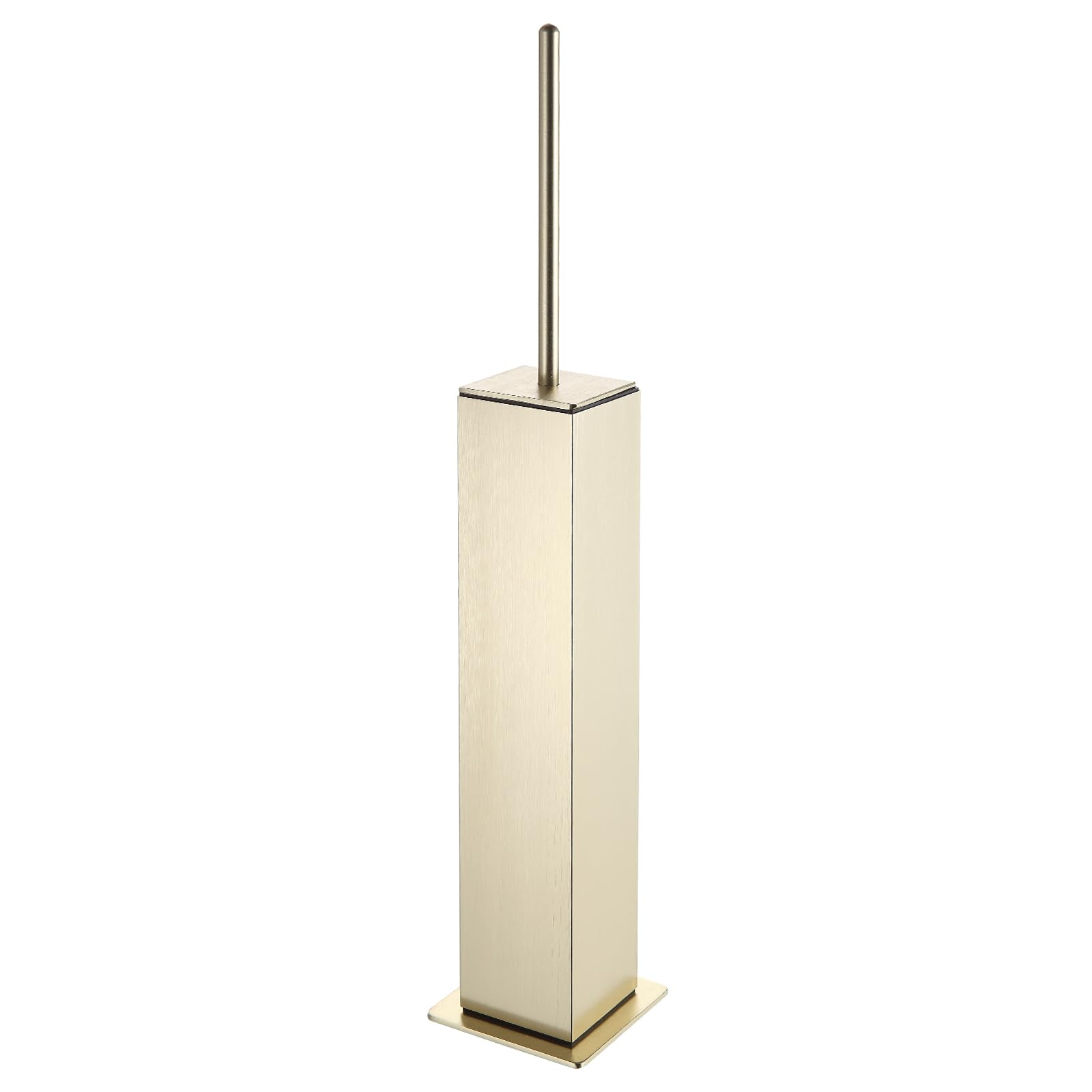 Toilet Brush with Holder Set Brushed Gold Aluminium Standing for Bathroom Toilet Bowl Cleaner Brush and Holder Set