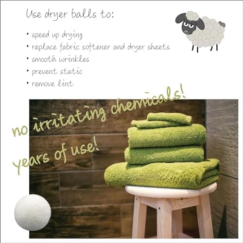 XL Wool Dryer Balls + Felt Storage Bin (3 Count)