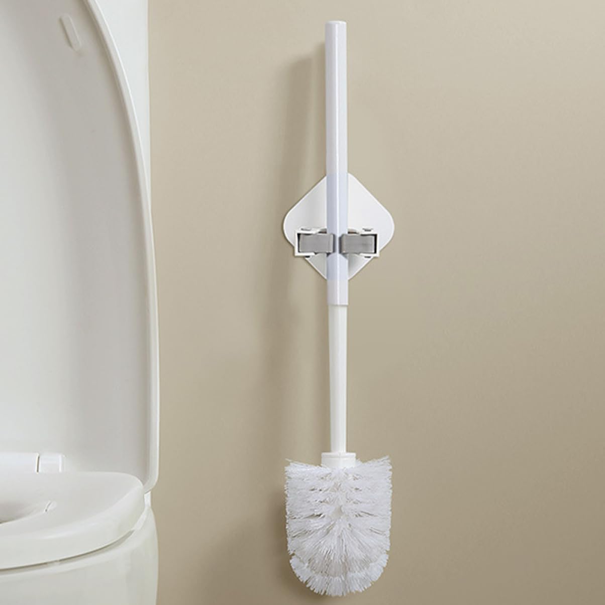 Self Adhesive Mop Hook Heavy Duty Wall Hanger for Brooms and Cleaning Tools and Easy Installation Without Drilling for Bathroom and Kitchen Use