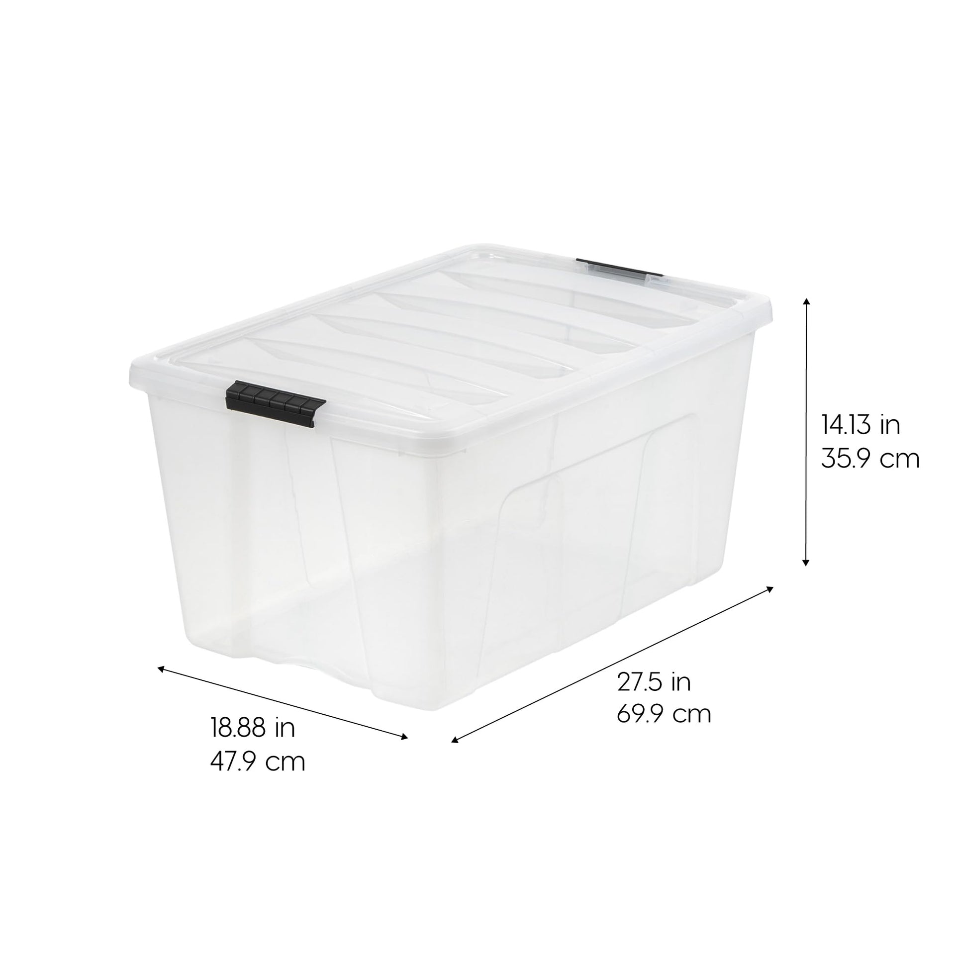 2 Pack 94 Quart Storage Bins with Lids (2 Count)