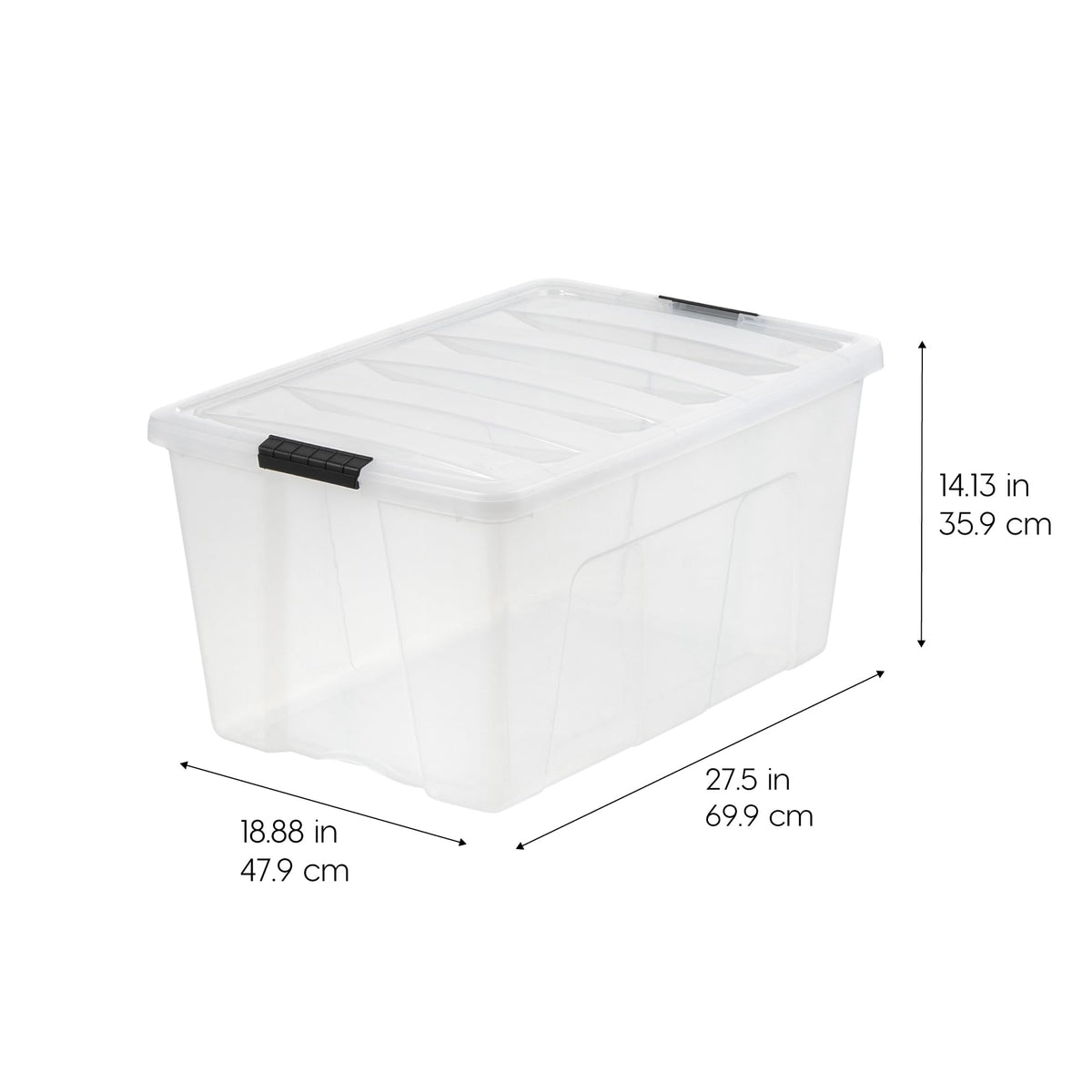 4 Pack 94 Quart Storage Bins with Lids (4 Count)