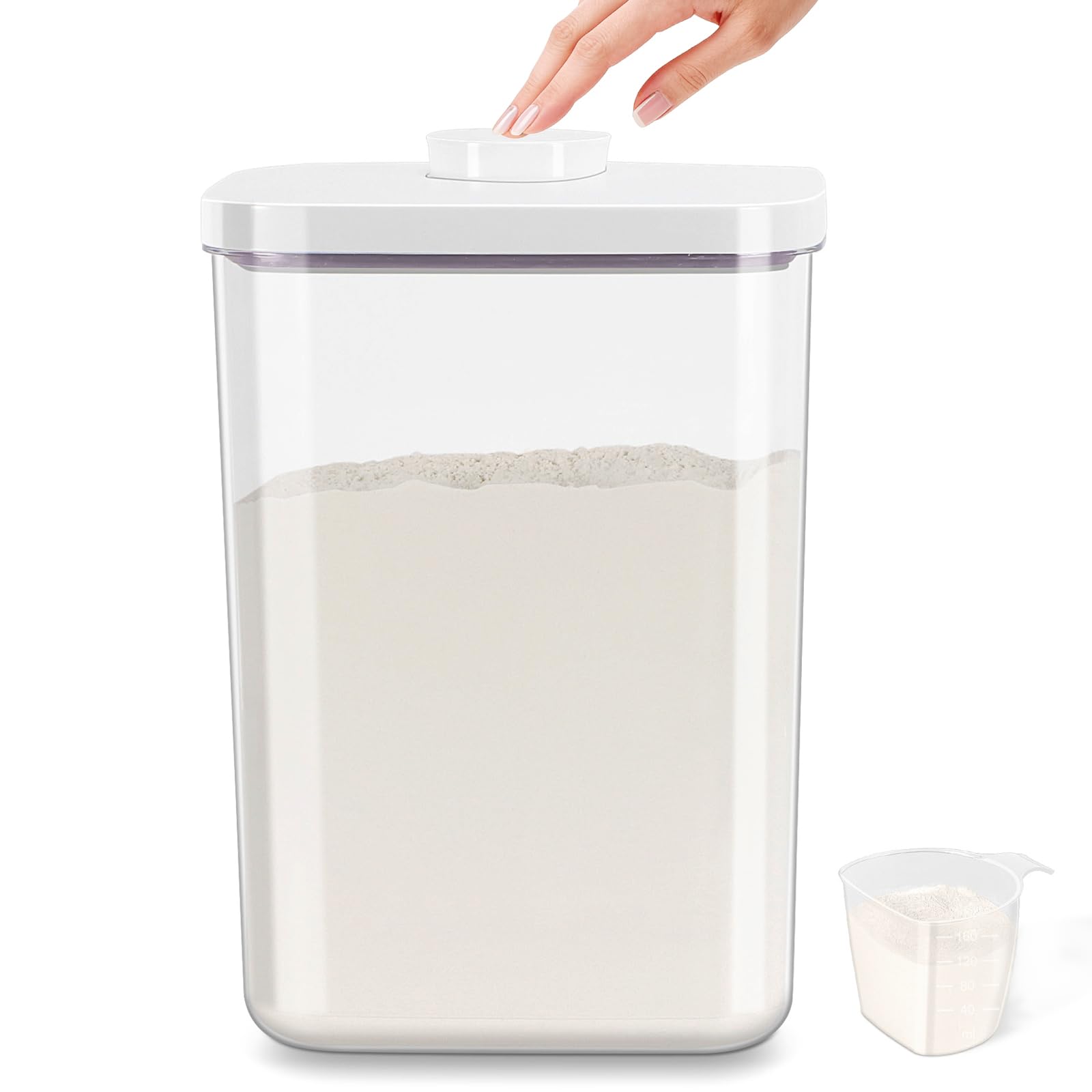 6 Qt Flour Sugar Storage Containers with Pop