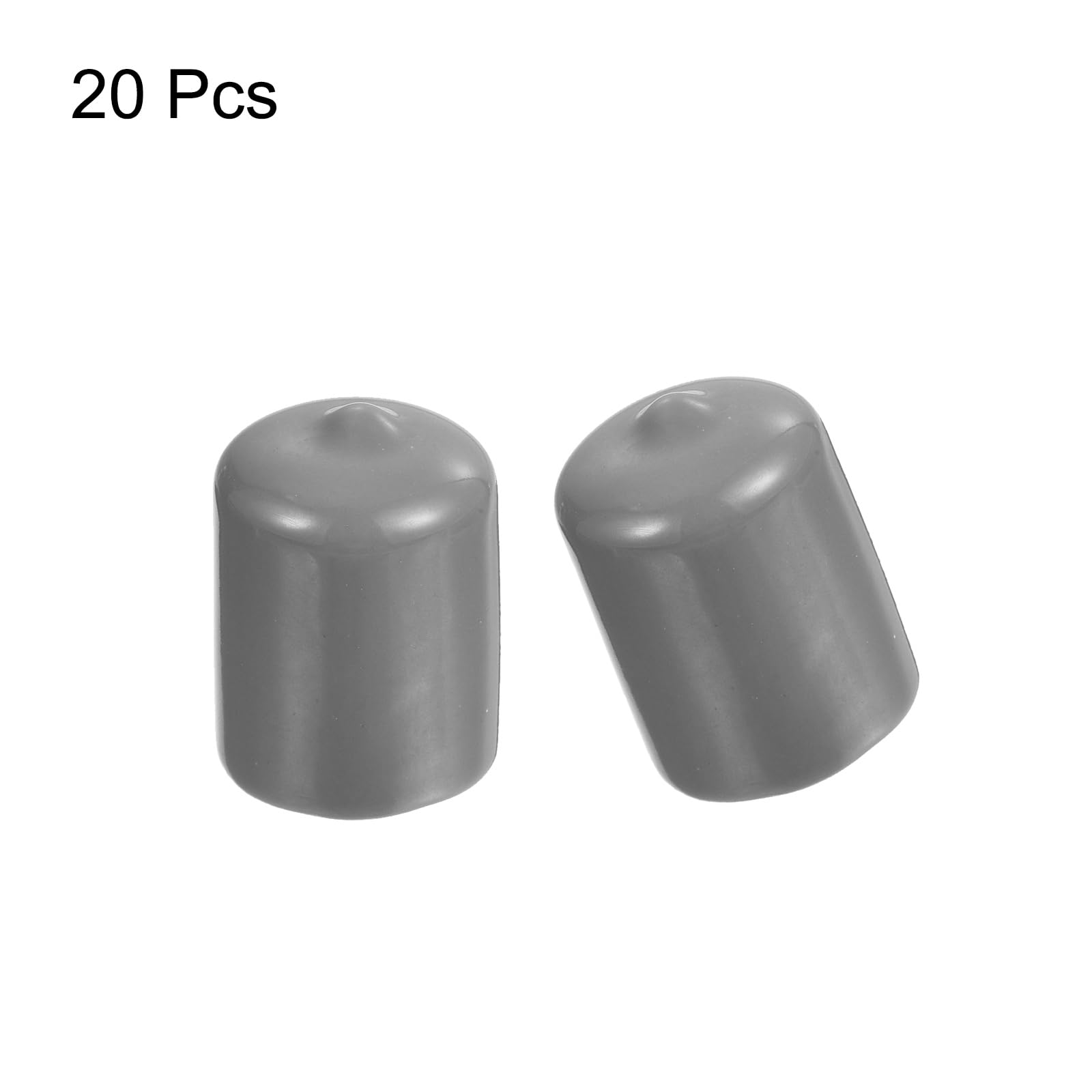 20pcs Rubber End Caps Protective Caps 20mm ID Vinyl PVC Round Tube Bolt Cap Cover Screw Thread Protectors