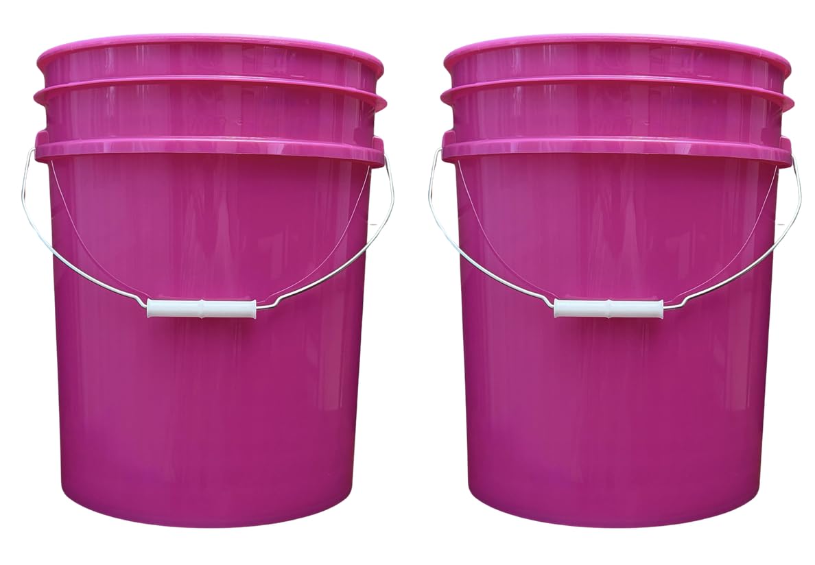 5 Gallon Premium HPDE Plastic Bucket (2 Count)