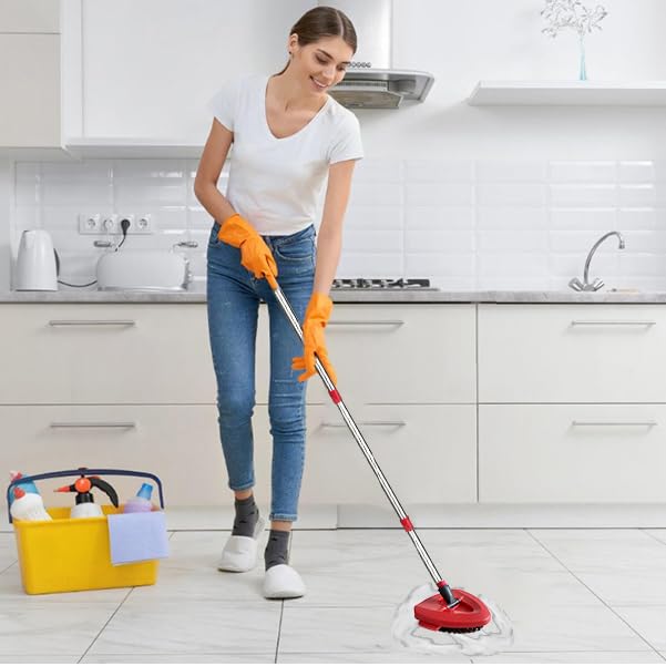 Spin Mop Replacement Handle and Mop Base Replacements for OCeda EasyWring 1 (6 Count)