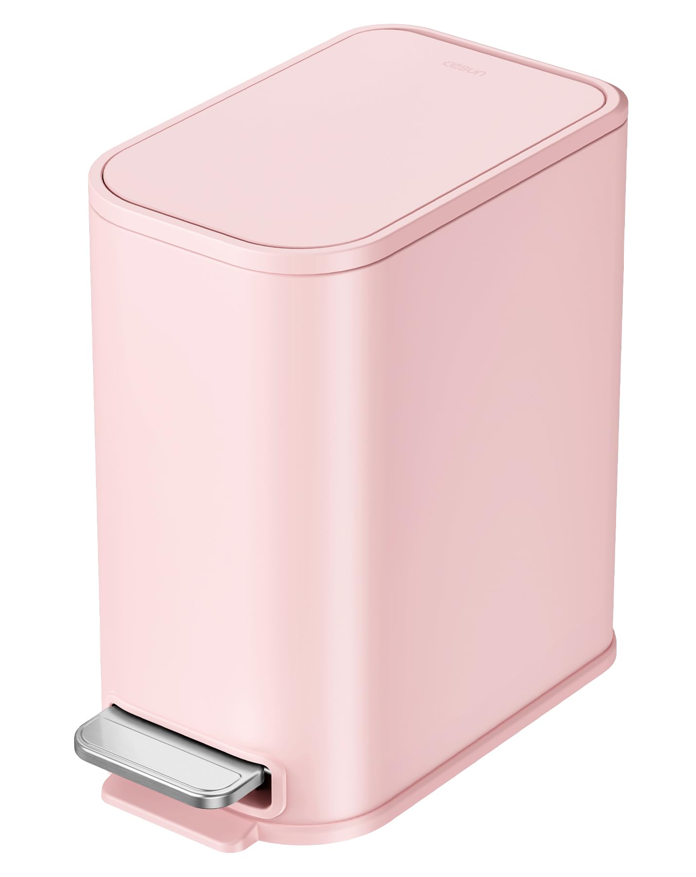 Small Bathroom Trash Can with Lid Soft Close & Pedal