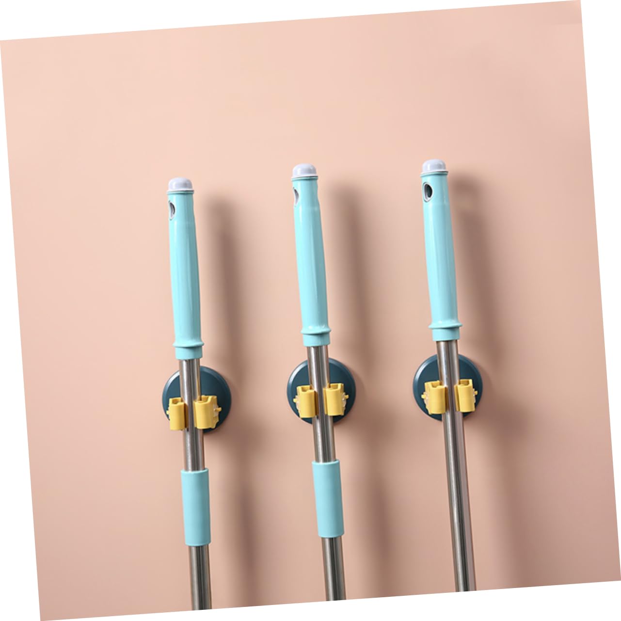 3pcs Space saving Mop Broom Clamp Wall Mount Suction Cup Gripper for Cleaning Tools No Drilling