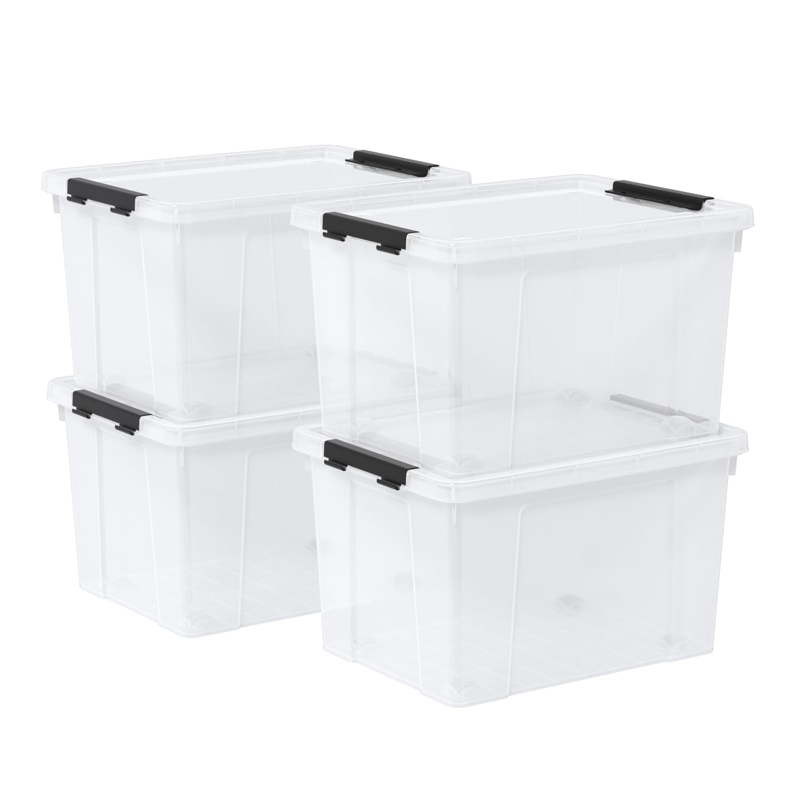 22 Qt Stackable Storage Bins with Lids (4 Count)