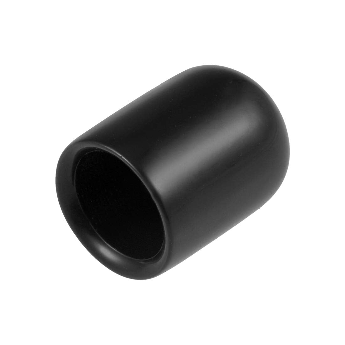 20pcs Rubber End Caps 8.5mm ID Vinyl Round Tube Bolt Cap Cover Thread Protectors Black (20 Count)