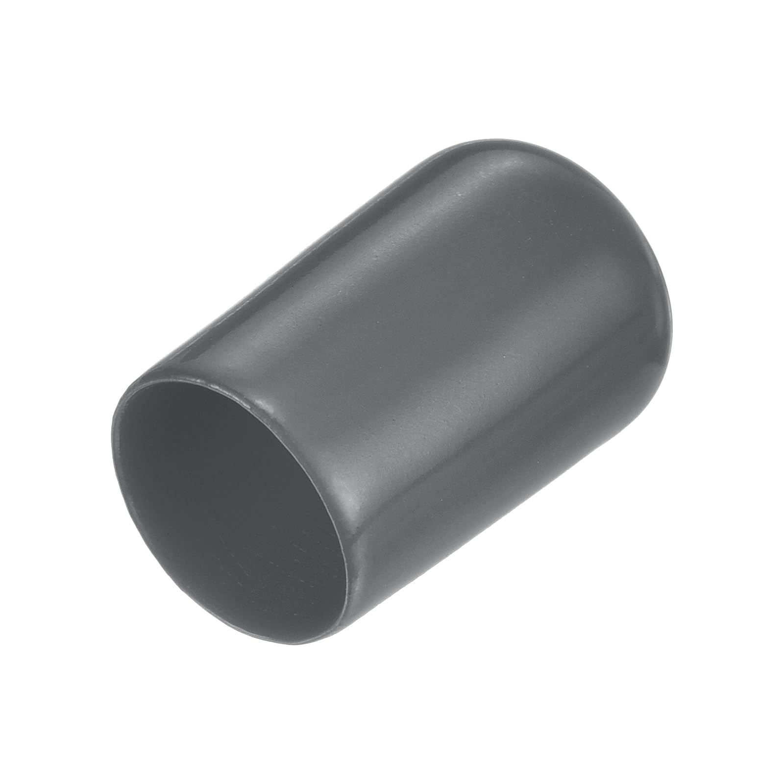 20pcs Rubber End Caps 13.5mm ID Vinyl Round Tube Bolt Cap Cover Thread Protectors Dark Grey