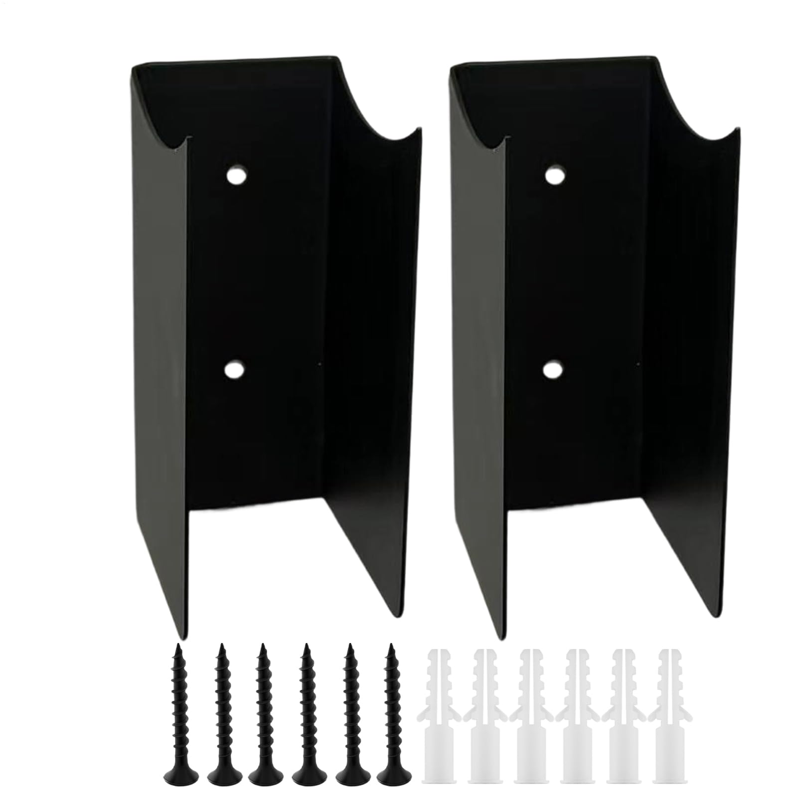 Broom Holder Wall Mount 2 Pieces Steel Wall Mount Anti