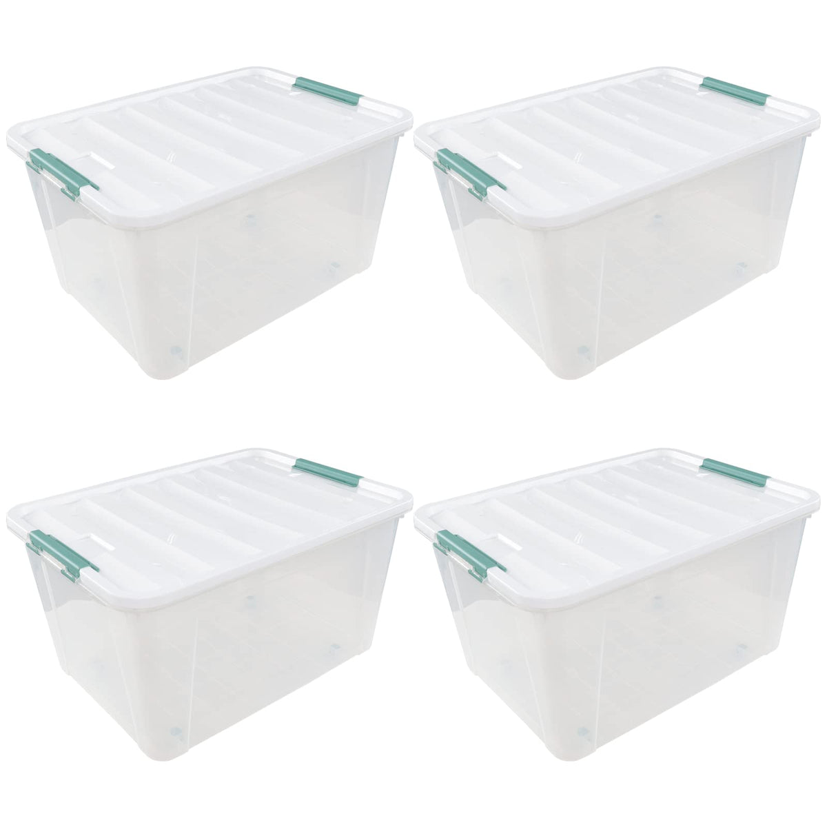 80 L Extra Large Plastic Storage Box (4 Count)
