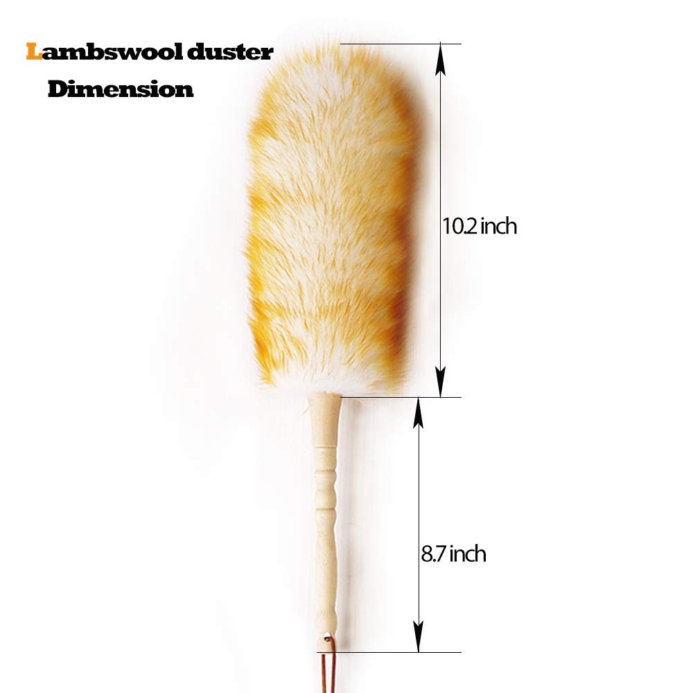 J&A Lambswool Dusters with Solid Wooden Handle