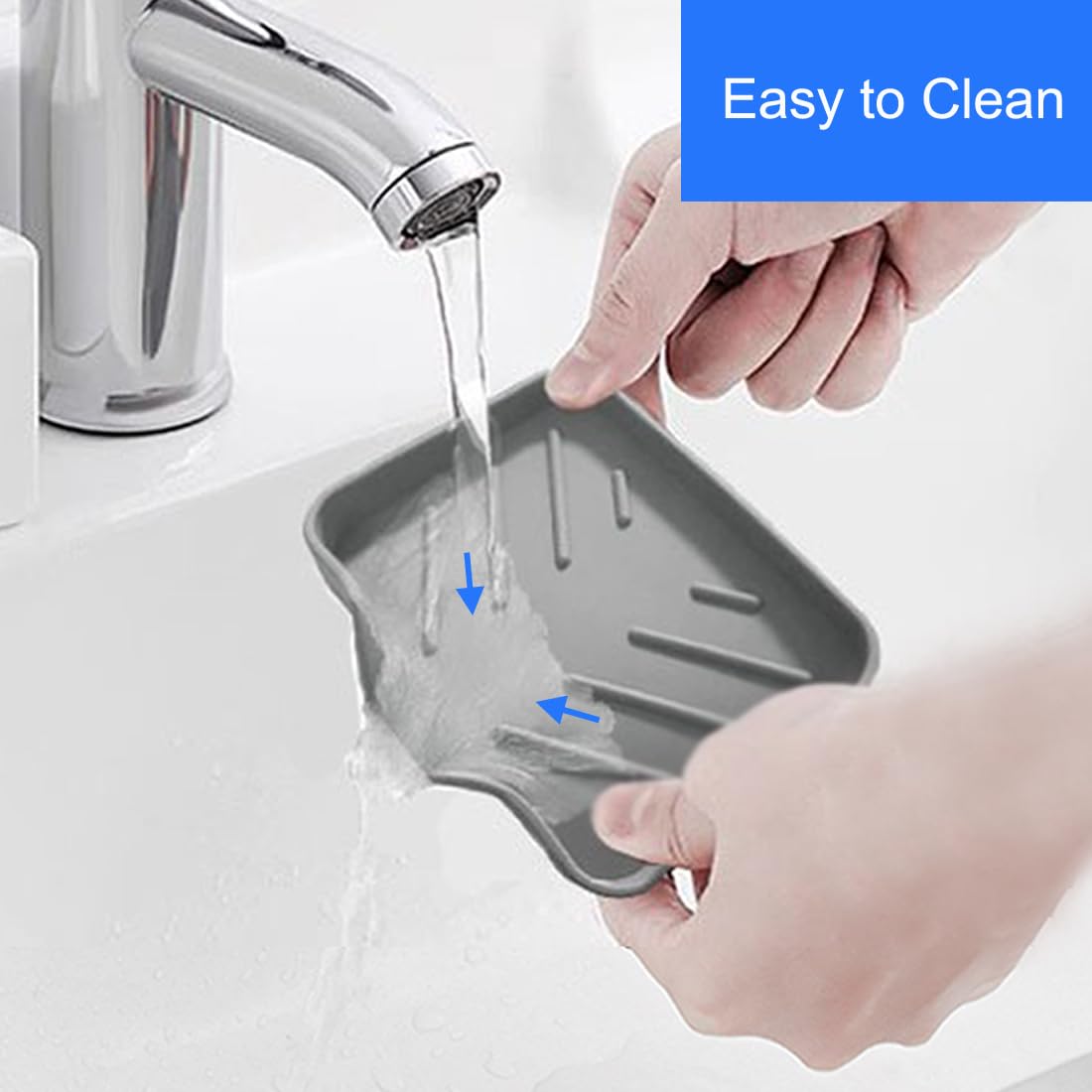 Sponge Holder with Drain Spout for Kitchen Sink