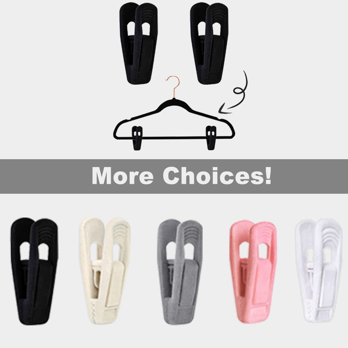 Black Velvet Hangers Clips