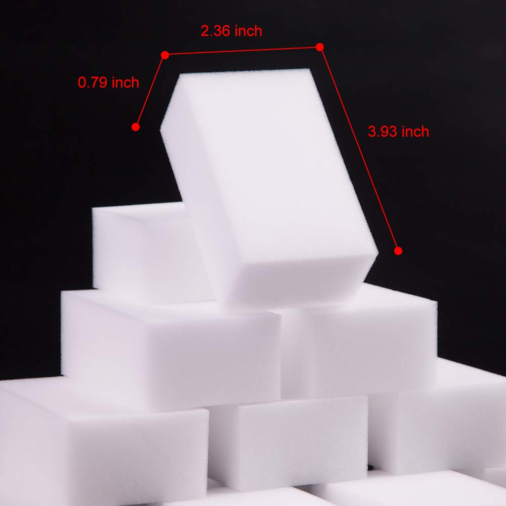 100 Pack Magic Sponge Eraser Extra Thick and Long Lasting Melamine Cleaning Sponges in Bulk (100 Count)