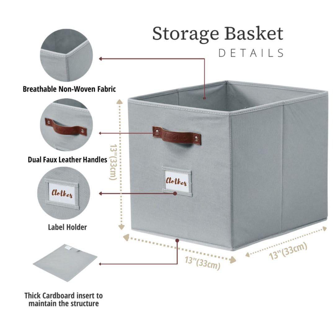 Storage Bins Cube Storage Bin with Labels (6 Count)