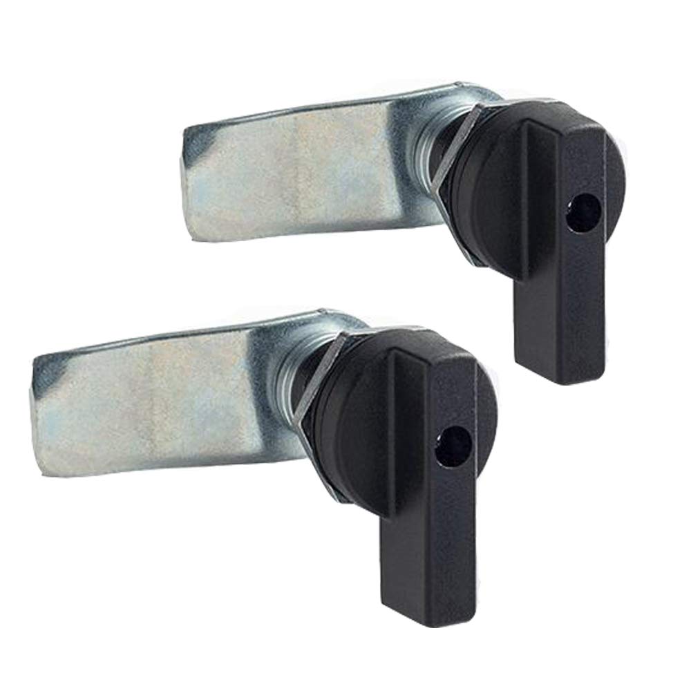 2PCS Thumb Operated Offset Thumb Cam Lock Black Cam Lock (2 Count)