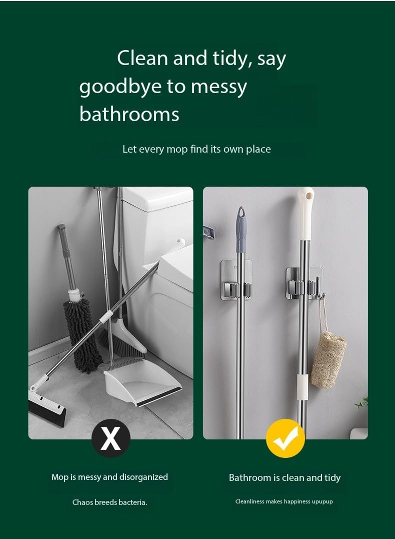 Wall Mount Broom Holder (6 Count)