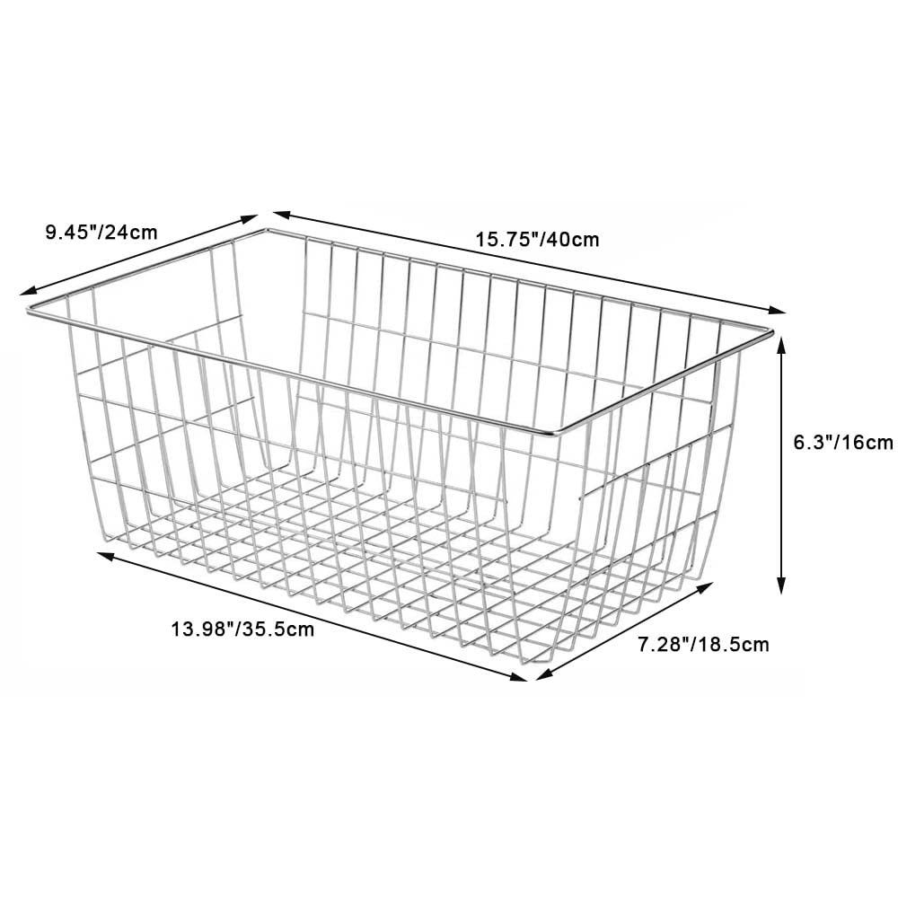 15.7in Freezer Baskets Bins (6 Count)