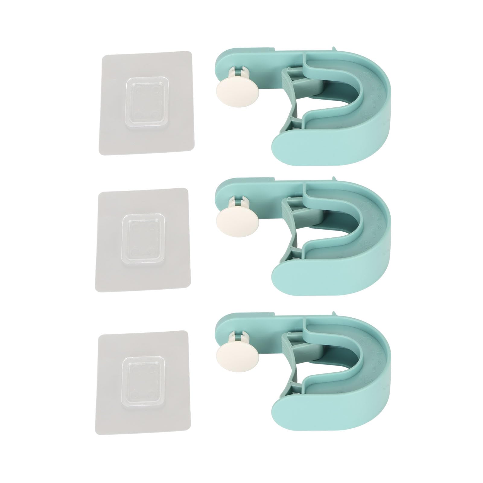 3Pcs Broom Mop Holder Self Adhesive Prevent Slip Multipurpose Wall Mount Mop Grippers for Home Bathroom Kitchen Garden Garage