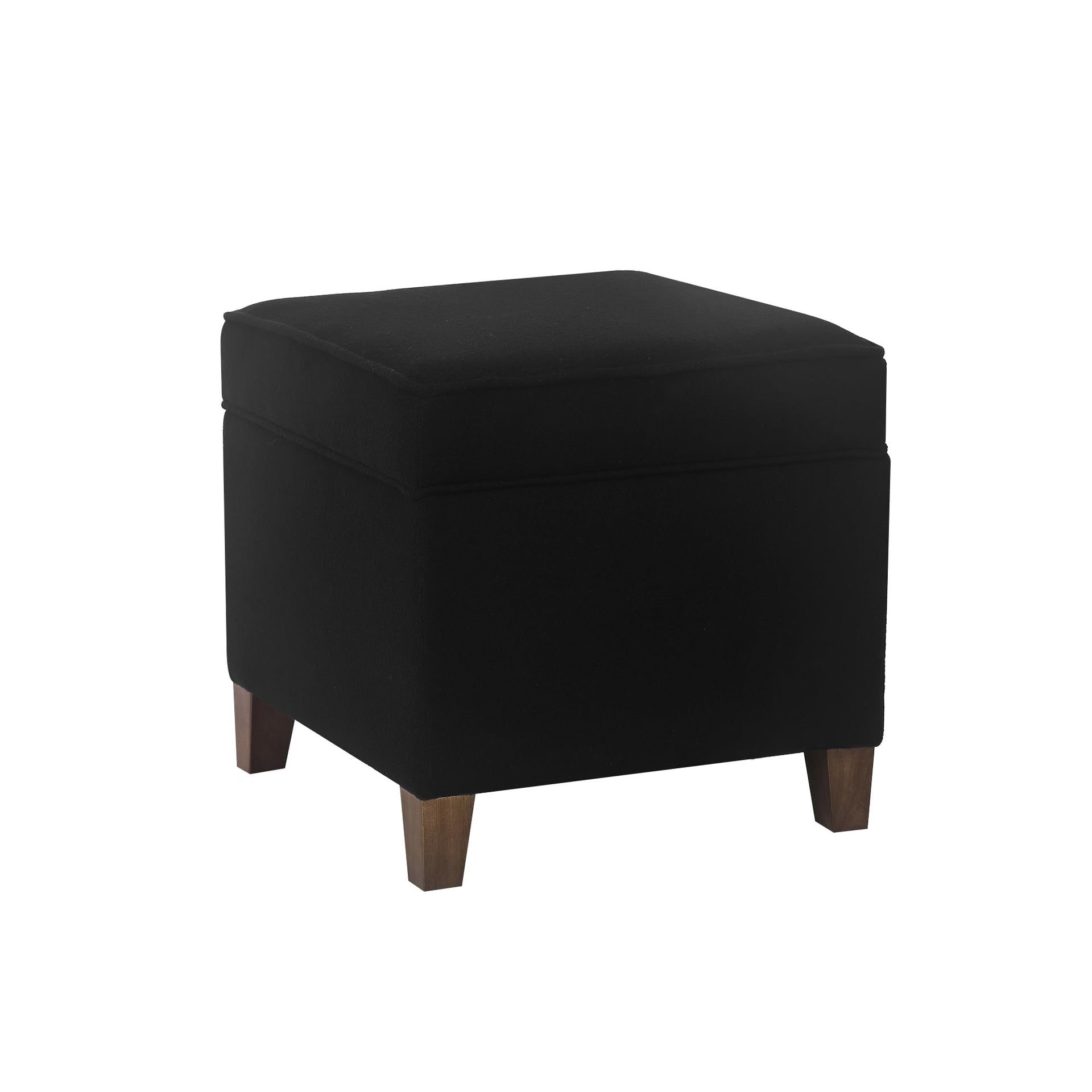 17.5" Square Fabric Ottoman with Storage