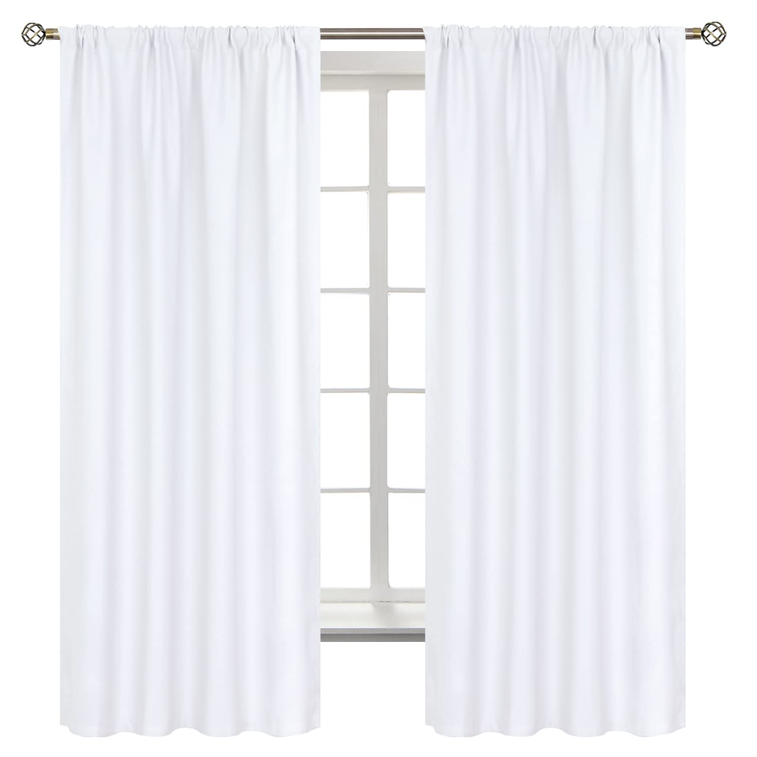 White Curtains 63 Inch Length for Living Room