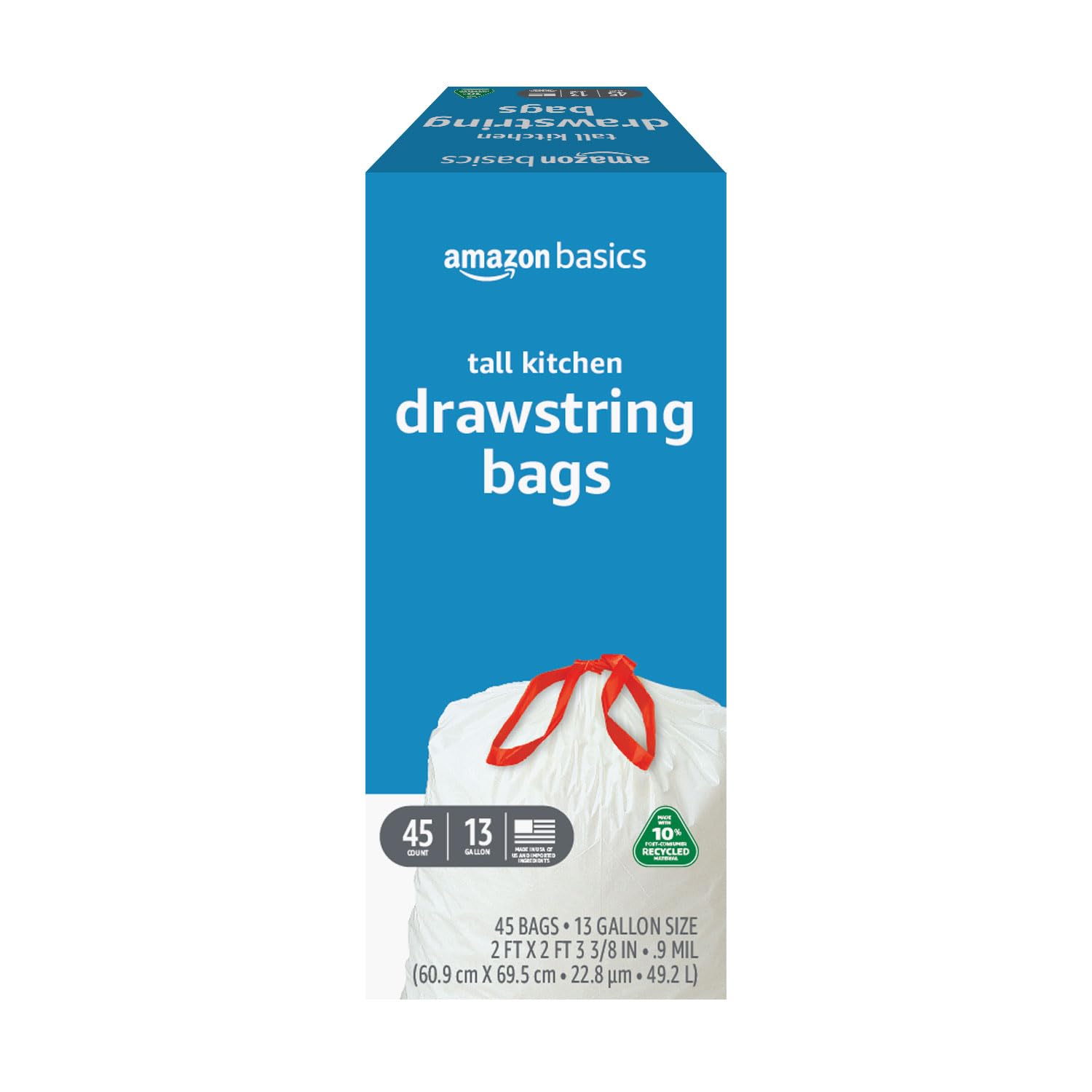13 Gallon Tall Kitchen Drawstring Trash Bags (45 Count)