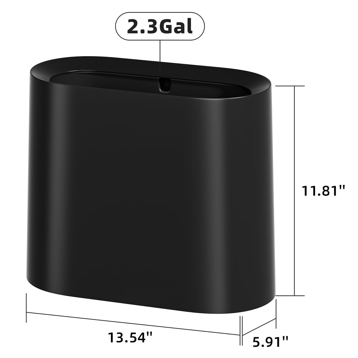 2.3 Gal Bathroom Trash Can