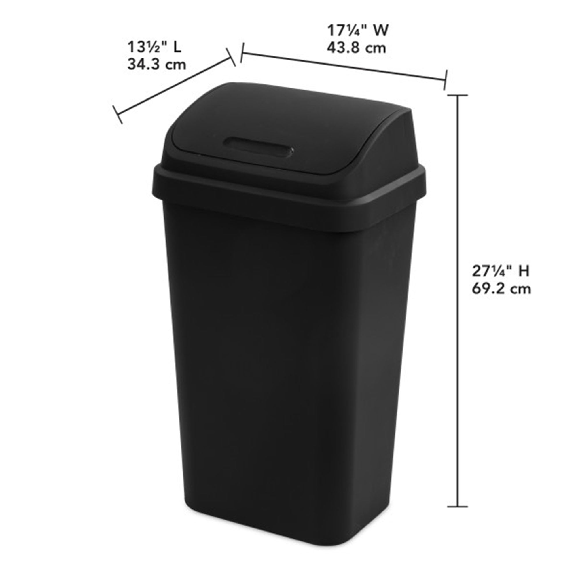Swing Top Wastebasket (16 Count)
