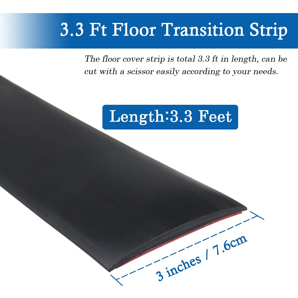 Vinyl Floor Transition Strip Self Adhesive Threshold Strip (3.3 Foot)