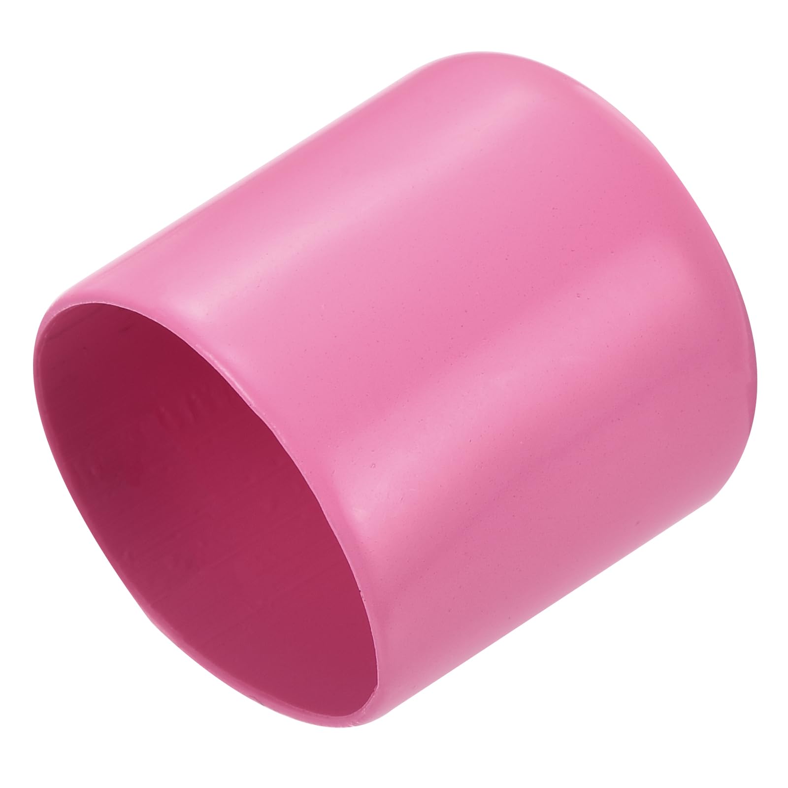 20pcs Rubber End Caps 23mm ID Vinyl PVC Round Tube Bolt Cap Cover Screw Thread Protectors Pink