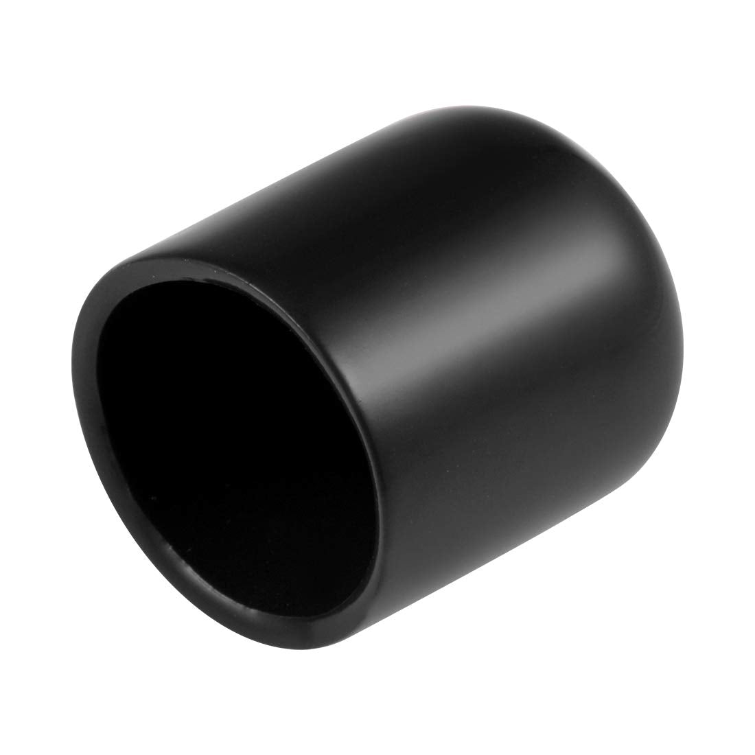 20pcs Rubber End Caps 18mm ID Vinyl Round Tube Bolt Cap Cover Thread Protectors Black (20 Count)