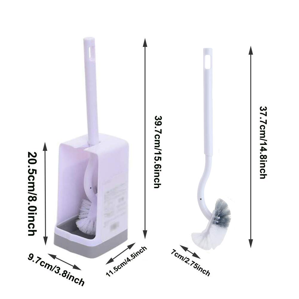 Marbarsse Bathroom Toilet Bowl Brush and Holder (4 Count)