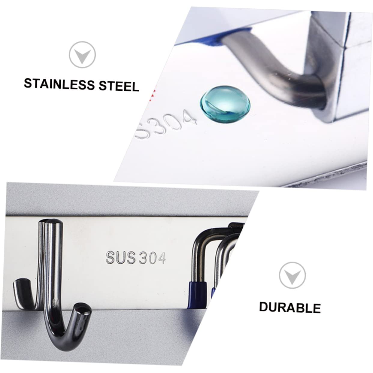 Stainless Steel Mop and Broom Holder Wall